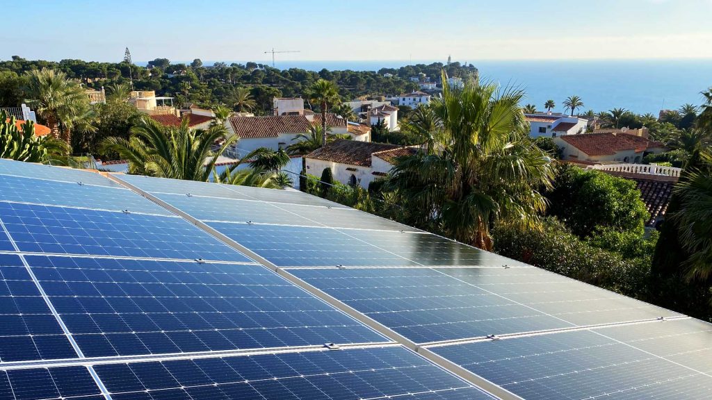 A solar panel installation in Javea, Alicante, Spain from MiSolar